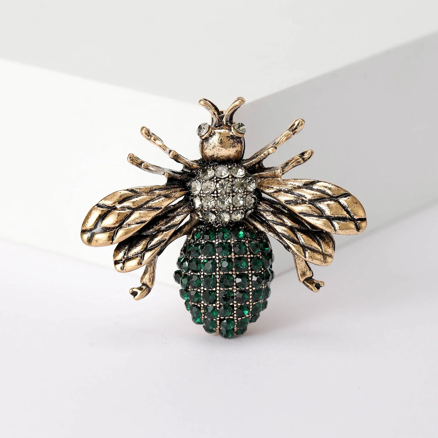 Rhinestone Insect Brooch Unisex Pearl Beetle Pin