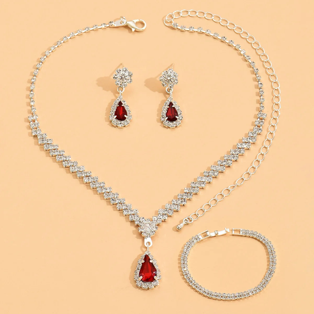 4 Pieces Of Accessories, Earrings, Necklaces, Bracelets