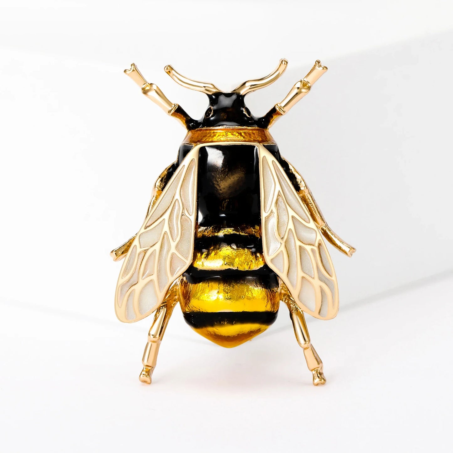 Rhinestone Insect Brooch Unisex Pearl Beetle Pin